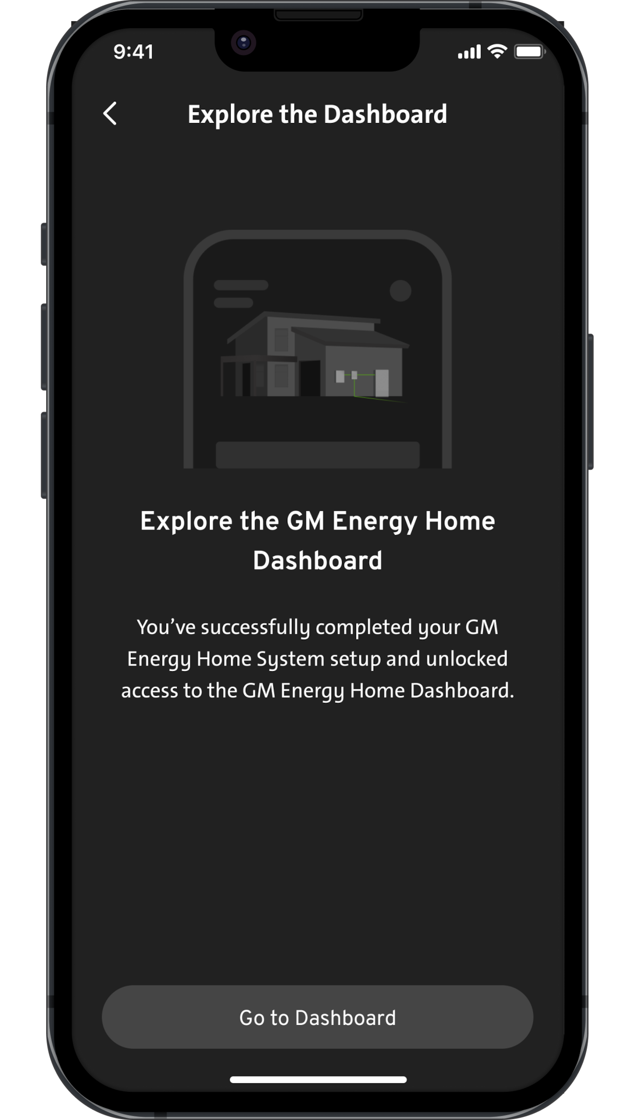 GM Energy Home Energy Management mobile app screen