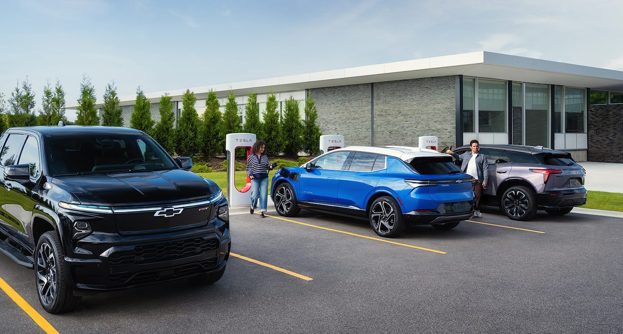 Charging a black SUV EV at home station